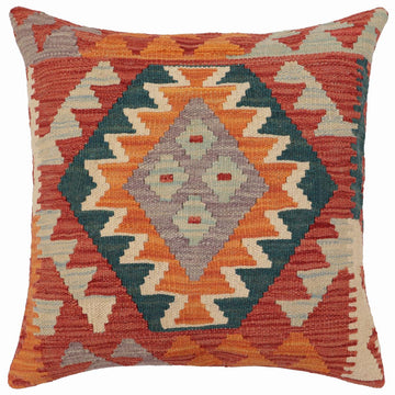handmade Traditional Pillow Rust Red Hand-Woven SQUARE 100% WOOL  Hand woven turkish pillow  PILLOW